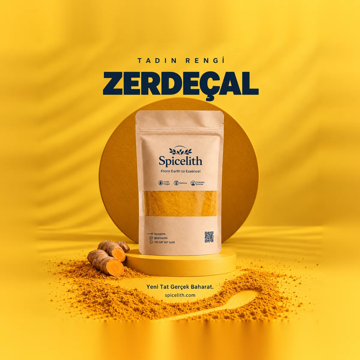 Spicelith Zerdeçal — Altın renkli sağlık dokunuş.